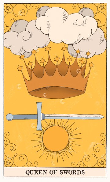Дама на Мечовете (Queen of Swords) - Таро карта значение